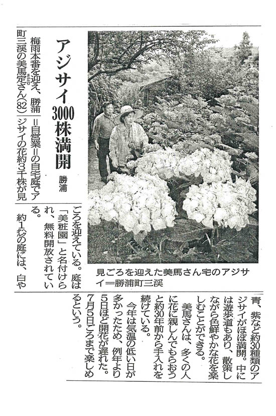 ６月２６日新聞記事